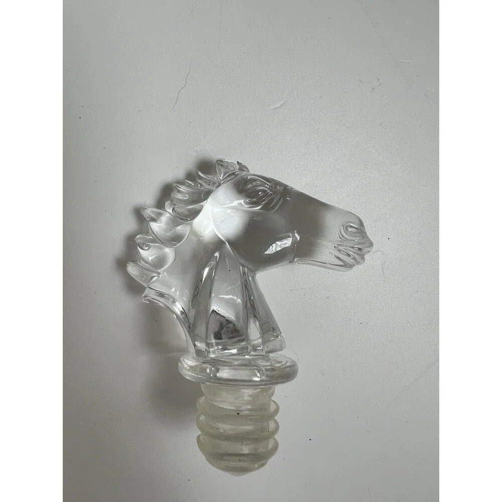 Clear Plastic Crystal Horse Shaped Wine Bottle Decanter Stopper Wine Stopper Lid